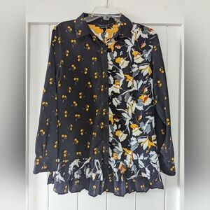 French Connection long sleeves high low shirt